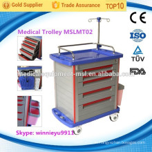 MSLMT02 Krankenhaus medizinische Trolley Notfall Trolley Klinik medizinischen Notfallwagen